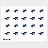 Cute Cartoon Baby Orca Sticker (Vel)