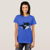 Cute Cartoon Baby Orca Women's T-Shirt (Voorkant volledig)