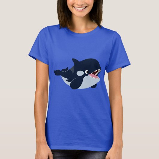 Cute Cartoon Baby Orca Women's T-Shirt (Voorkant)
