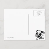 Cute Cartoon Baby Panda Beer Golfing Briefkaart (Achterkant)