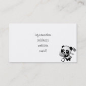 Cute Cartoon Baby Panda Beer Golfing Visitekaartje (Achterkant)
