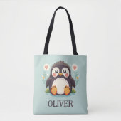 Cute Cartoon Baby Penguin Tote Bag (Voorkant)