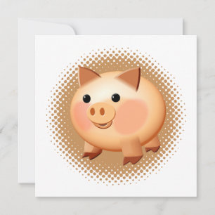 Cute Cartoon Baby Pig