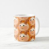 Cute Cartoon Baby Pig Funny Koffiemok (Voorkant rechts)