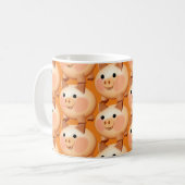 Cute Cartoon Baby Pig Funny Koffiemok (Voorkant links)