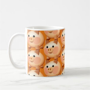 Cute Cartoon Baby Pig Funny Koffiemok