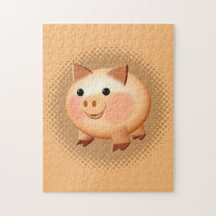 Cute Cartoon Baby Pig Legpuzzel