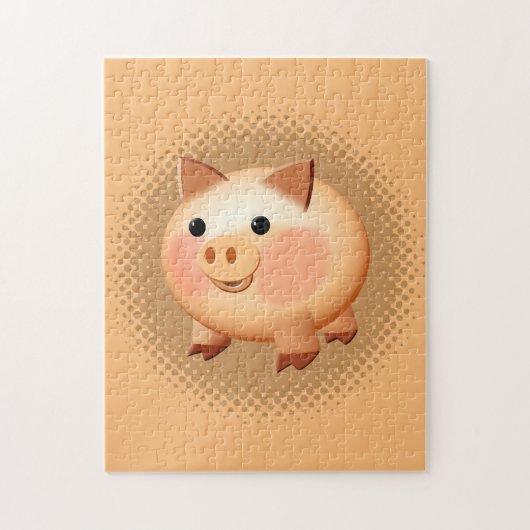 Cute Cartoon Baby Pig Legpuzzel (Verticaal)