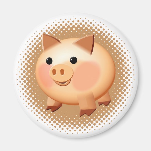 Cute Cartoon Baby Pig Magneet (Voorkant)