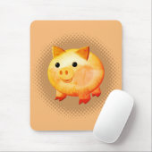 Cute Cartoon Baby Pig Painting Muismat (Met muis)