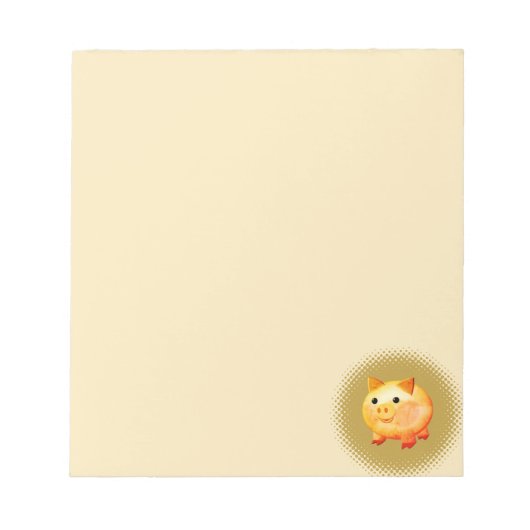 Cute Cartoon Baby Pig Painting Notitieblok (Voorkant)