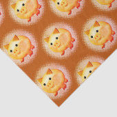 Cute Cartoon Baby Pig Painting Tissuepapier (Detail)