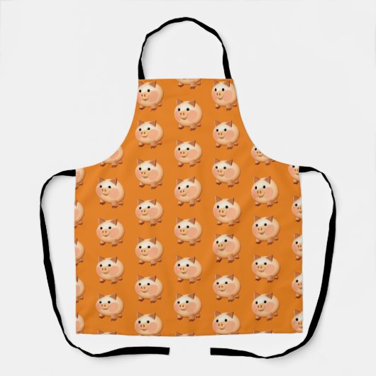 Cute Cartoon Baby Pig Pattern Schort (Voorkant)