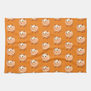 Cute Cartoon Baby Pig Pattern Theedoek