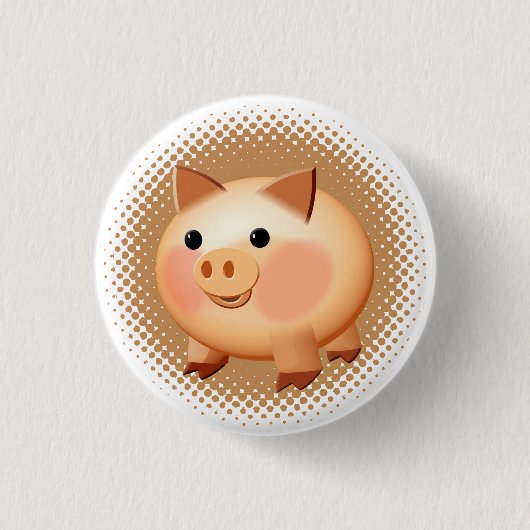 Cute Cartoon Baby Pig Ronde Button 3,2 Cm (Voorkant)