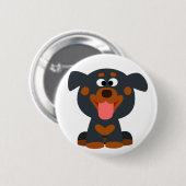 Cute Cartoon Baby Rottweiler Button Badge (Voorkant /achterkant)