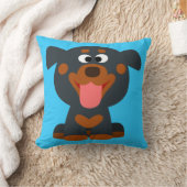 Cute Cartoon Baby Rottweiler Mojo Sierkussen (Deken)