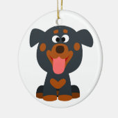 Cute Cartoon Baby Rottweiler Ornament (Links)