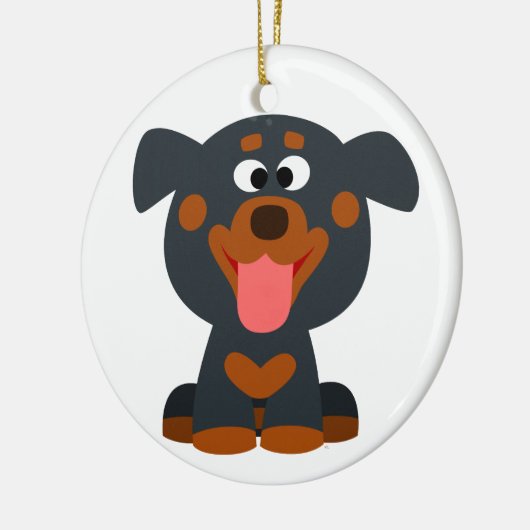 Cute Cartoon Baby Rottweiler Ornament (Links)