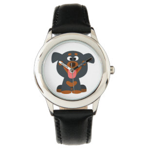 Cute Cartoon Baby Rottweiler Watch Horloge