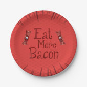 Cute Cartoon Bacon Bord (Voorkant)