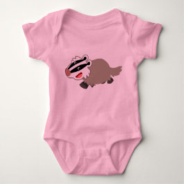 Cute Cartoon Badger Baby Clothing Romper