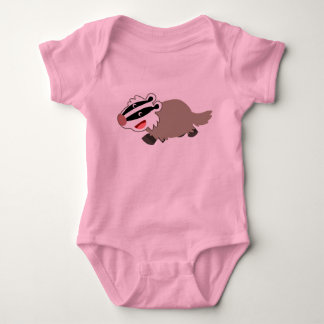 Cute Cartoon Badger Baby Clothing Romper
