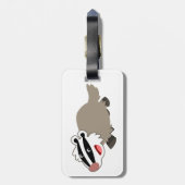 Cute Cartoon Badger Bagagelabel (Achterkant verticaal)