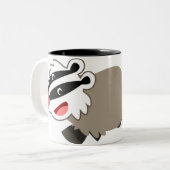 Cute Cartoon Badger Mok (Voorkant links)