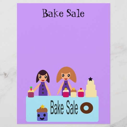 Cute cartoon Bake Sale Flyer (Voorkant)