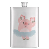 Cute Cartoon Ballerina Pig Classic Flastic Flacon (Voorkant)