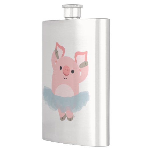 Cute Cartoon Ballerina Pig Classic Flastic Flacon (Links)