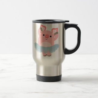 Cute Cartoon Ballerina Pig Commuter Mok