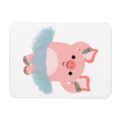 Cute Cartoon Ballerina Pig Flexible Magnet Magneet (Horizontaal)