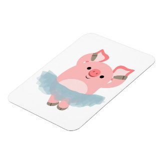 Cute Cartoon Ballerina Pig Flexible Magnet Magneet