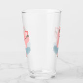 Cute Cartoon Ballerina Pig Glas (Rechts)