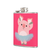 Cute Cartoon Ballerina Pig Hip Flask Heupfles (Links)