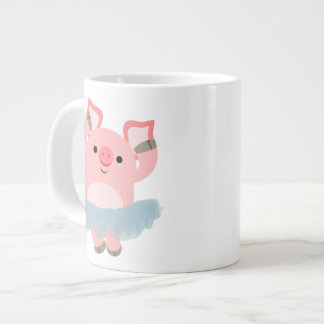 Cute Cartoon Ballerina Pig Jumbo Mok