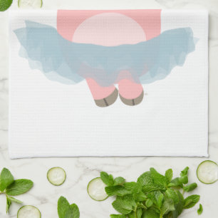 Cute Cartoon Ballerina Pig Kitchen Towel Theedoek