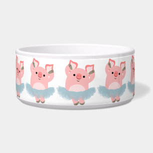 Cute Cartoon Ballerina Pig Pet Bowl Voerbakje