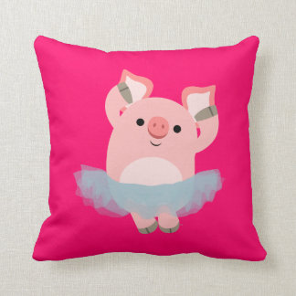 Cute Cartoon Ballerina Pig Pillow Kussen
