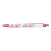 Cute Cartoon Ballerina Pig Zwarte Inkt Pen (Voorkant)