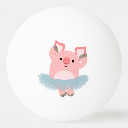 Cute Cartoon Ballerina Ping Pong Ball (Achterkant)