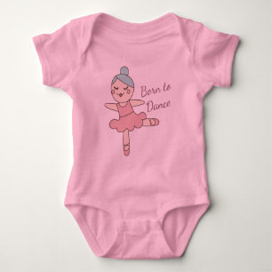 Cute Cartoon Ballet Dancer Girl's  Romper