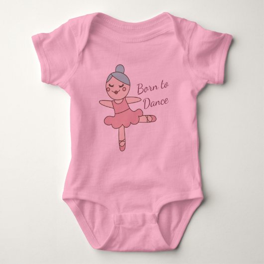 Cute Cartoon Ballet Dancer Girl's Romper (Voorkant)