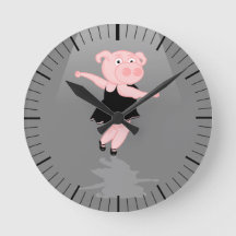 Cute Cartoon Ballet Dancing Pig