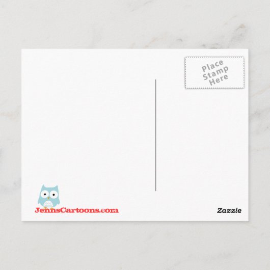 Cute Cartoon Beagle met tekst Briefkaart (Achterkant)