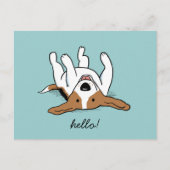 Cute Cartoon Beagle met  tekst Briefkaart (Voorkant)