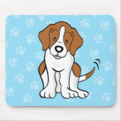 Cute Cartoon Beagle Mousepad Muismat (Voorkant)