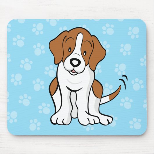 Cute Cartoon Beagle Mousepad Muismat (Voorkant)